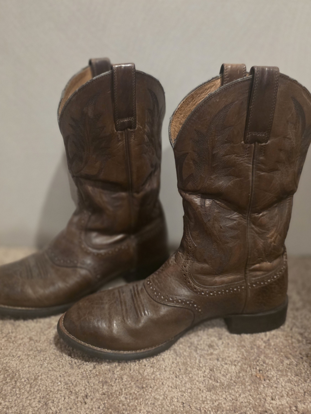 Ariat Brown Leather Western Cowboy Boots